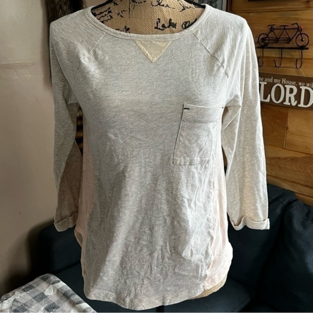 Anthropologie Little Yellow Button Tunic Style Top